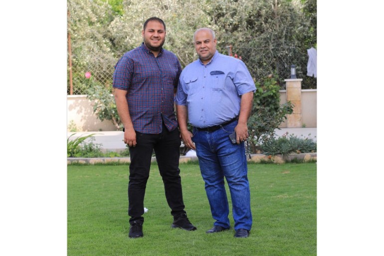 Wael Dahdouh with his son Hamza in happier times